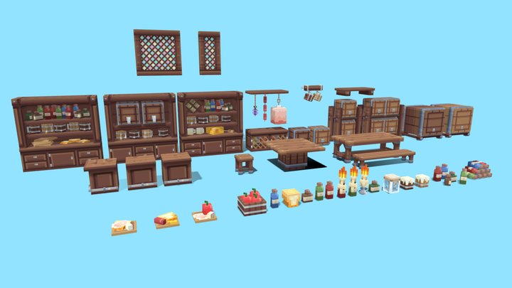 Tavern / Inn Furniture 3D Model