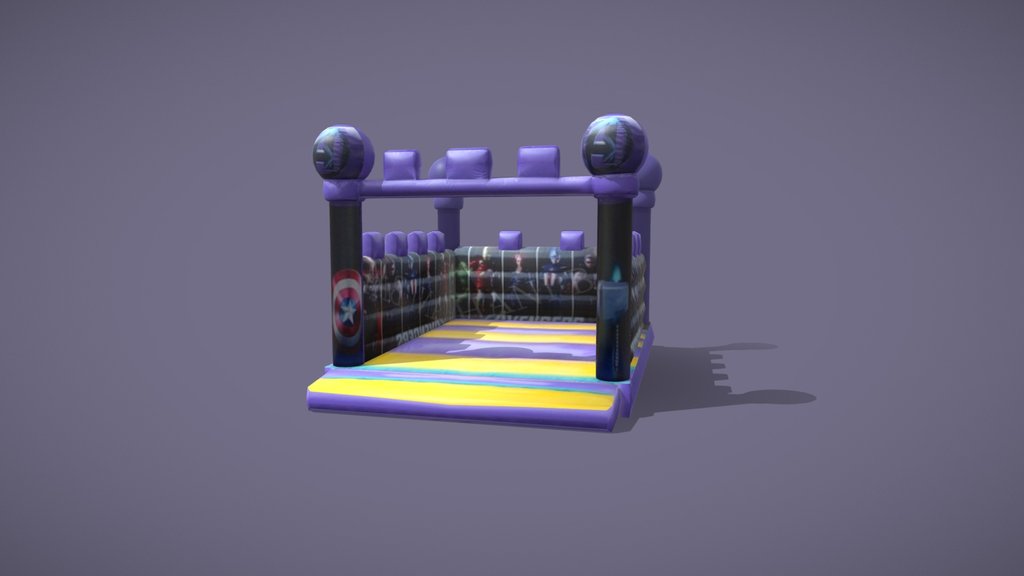 Superhero Battle Bouncy Castle – Game Ready PBR