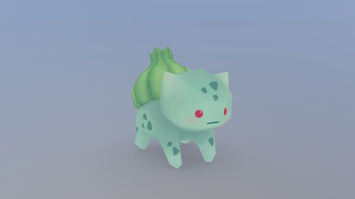 Low-Poly Bulbasaur 3D Model