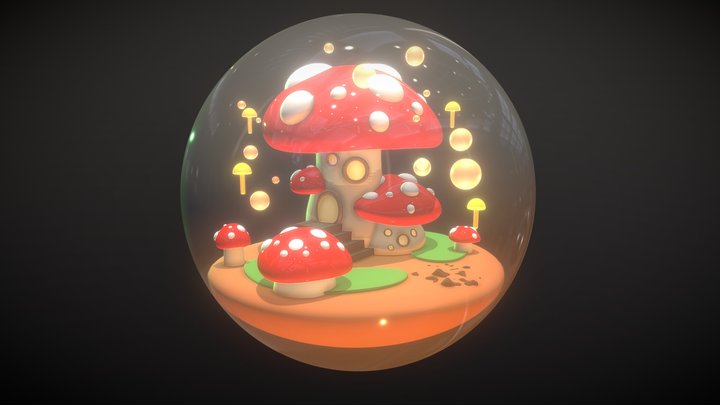 Bubble Mushroom 3D Model