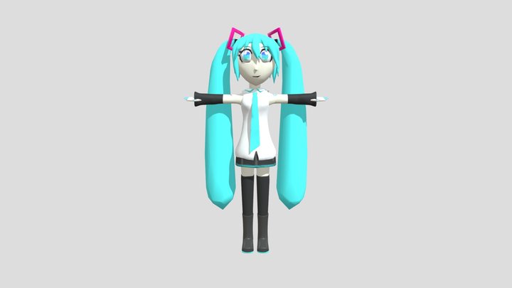 (Semi accurate) hatsune miku 3D Model