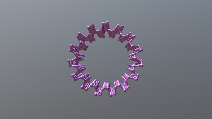 Phosphorene Armchair Nanotube 3D Model