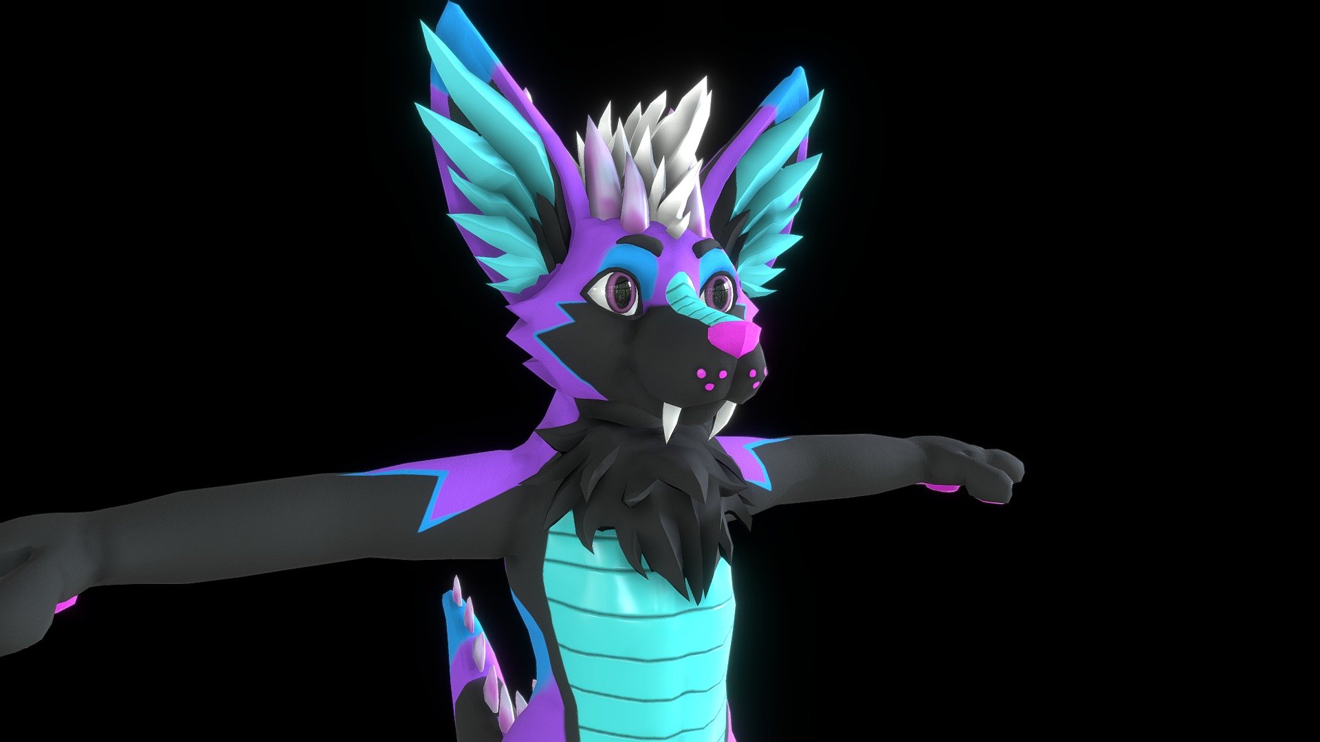 Fursona VRChat Avatar - 3D Model By Sam Dutter (@samdutter) [998b899 ...