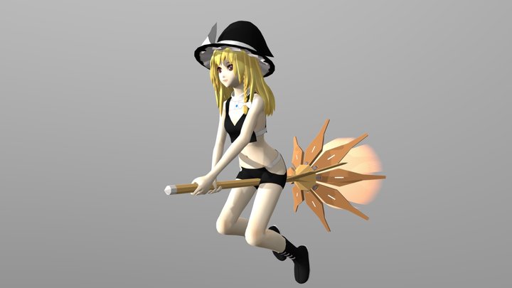Marisa for Touhou Multi Scroll Shooting 2 3D Model