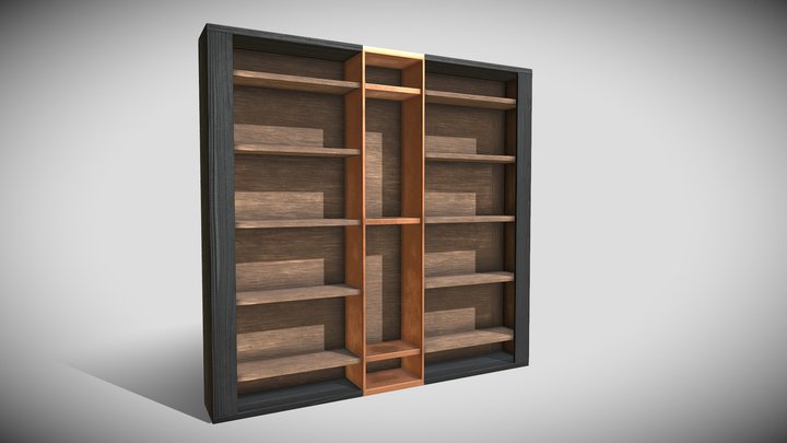 DeLux Bookshelf 3D Model