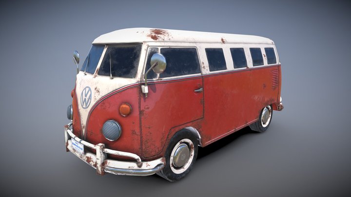 Vintage Bus 3D Model