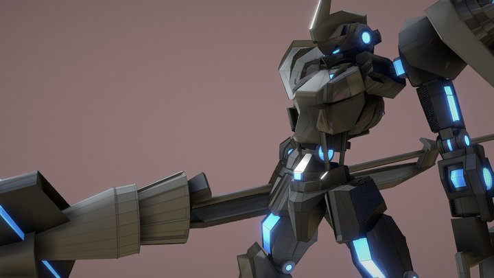 Custom Gundam Amduscias 3D Model