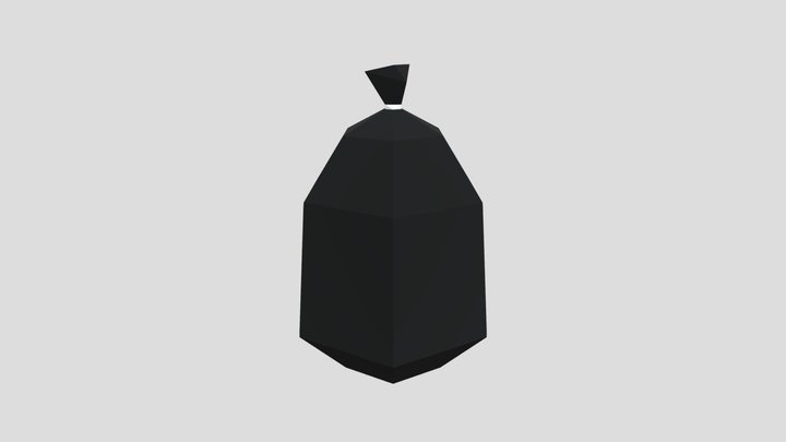 Trash bag lowpoly 3D Model