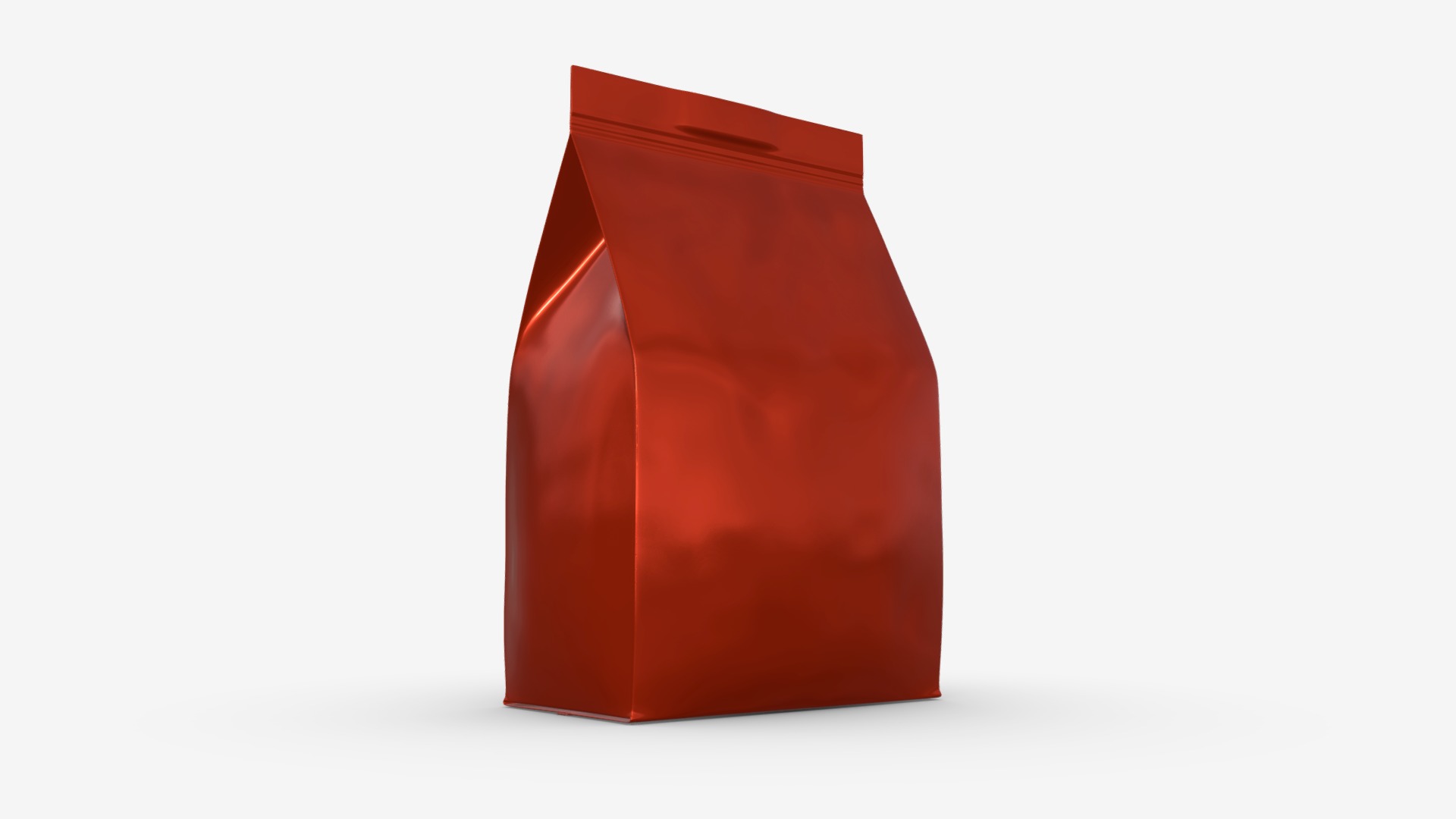 3D model Coffee bag small - This is a 3D model of the Coffee bag small. The 3D model is about a red square object.