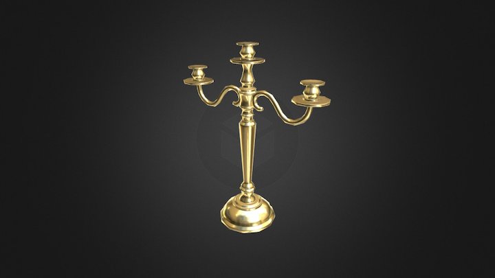 Gilded chandelier 3D Model
