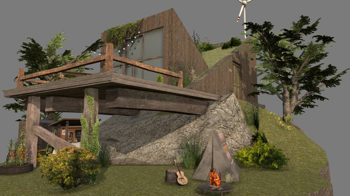 DAE Diorama - ECO HOUSE 3D Model