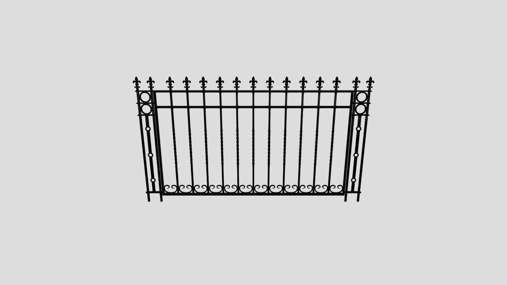 Cast Iron Fence Fleur De Lis Decoration