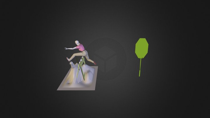 Jumping Construction Barrier 3D Model