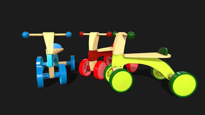 Scoot-Around E0101 Hape Toys 3D Model