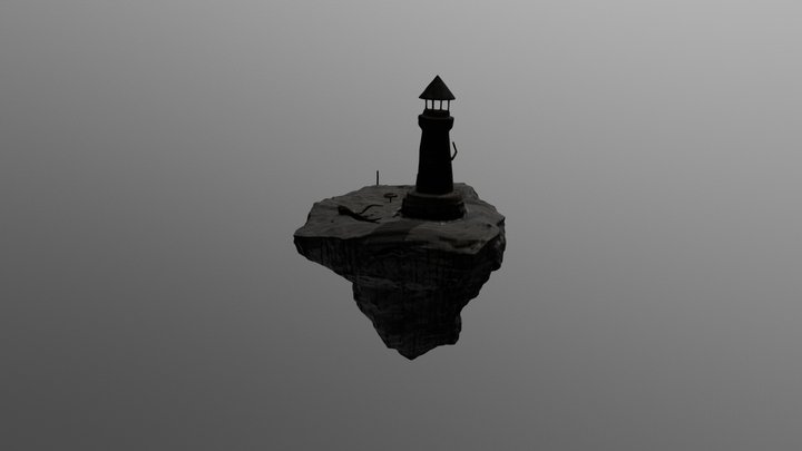 Lighthouse Scene 3D Model
