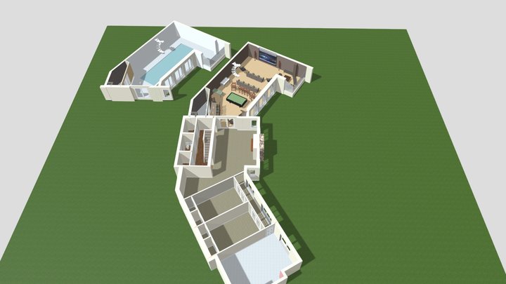 Boomerang Hill Pool or Theater duel 3D Model