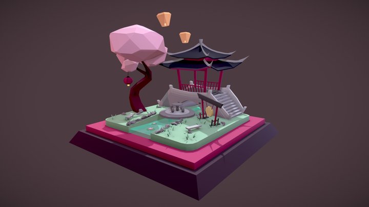 Game Art 1 - Simple Scene 3D Model