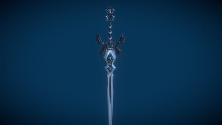 Blue Sword 3D Model