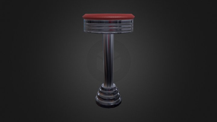 Retro bar steel 3D Model