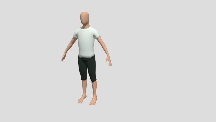 Rigged Clothed Body 3D Model