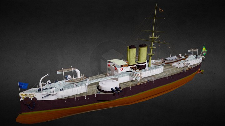 Battleship Riachuelo 3D Model