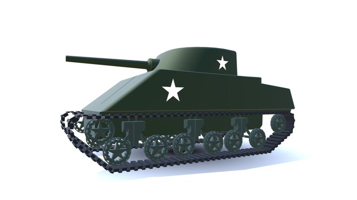 M4 Sherman tanque de batalla – Modello 3D gratuito STL