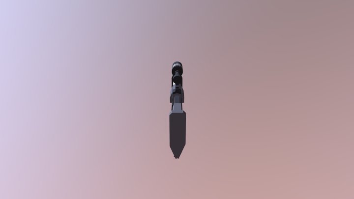 Scoped assault rifle 3D Model