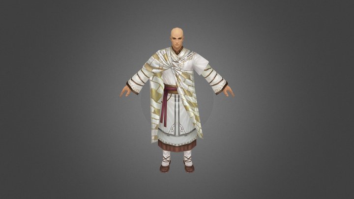 Monk Rigged 3D Model 3D Model