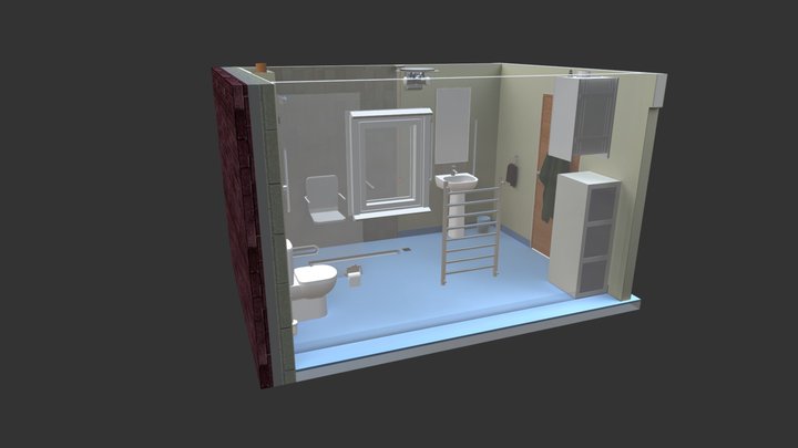 Bathroom Adaptations - Shower with Boiler 3D Model