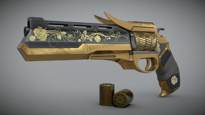 Destiny2 The Rose（Thorn） hand cannon revolver 3D Model