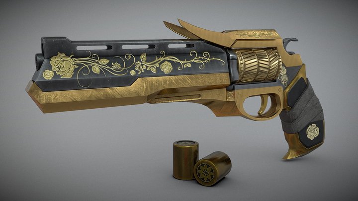 Destiny2 The Rose（Thorn） hand cannon revolver 3D Model
