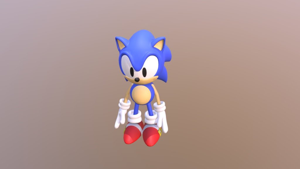 sonic 3d models blender classic hdfull rigged sketchfab thumbnails