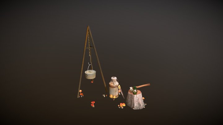 5 Props 3D Model