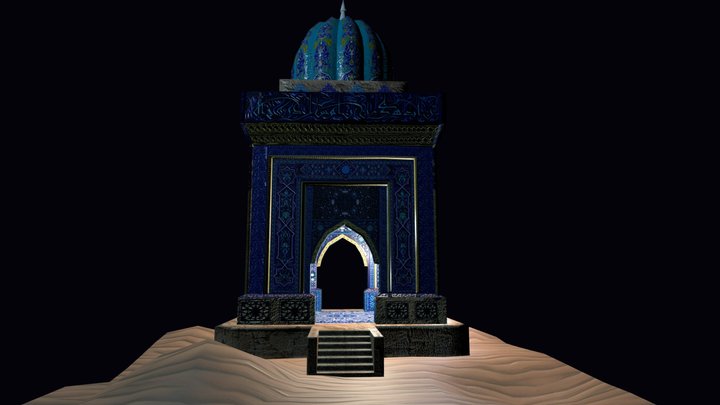 Oriental Style Fantasy Temple 3D Model