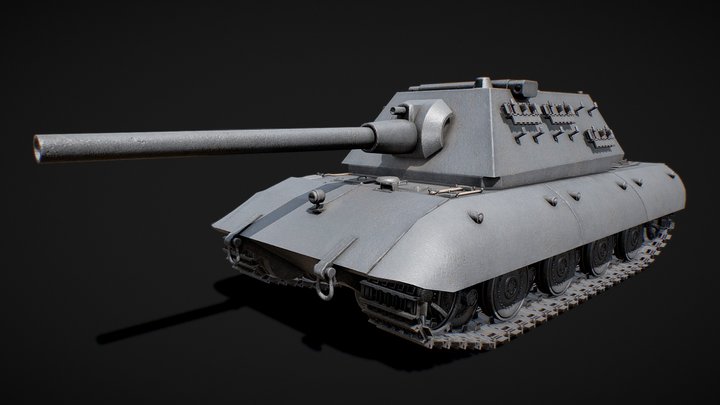 Panzerkampfwagen E100 - WW2 Heavy Tank 3D Model