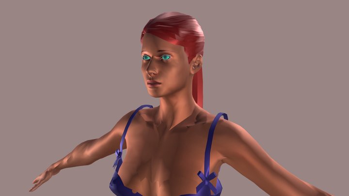 Woman Short 3D Model