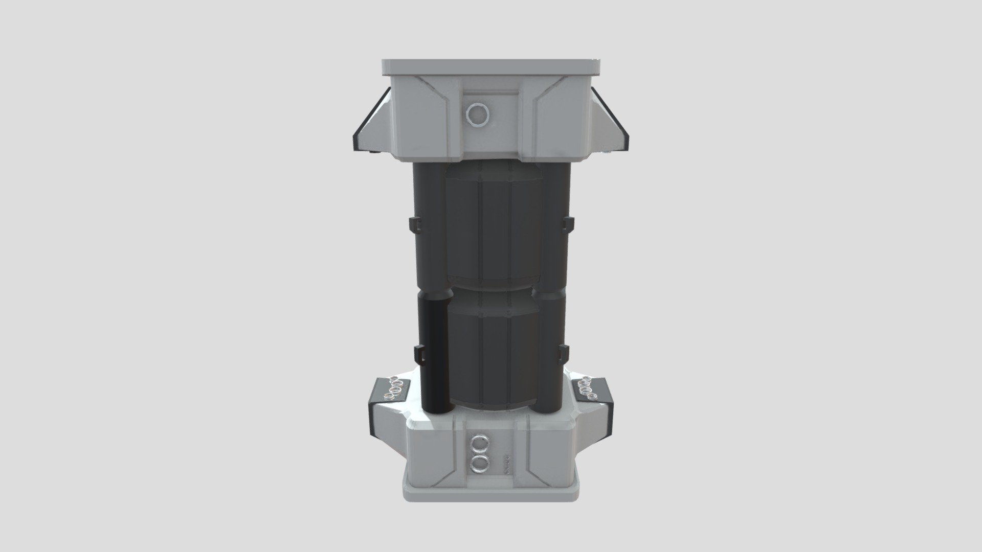 uni 3Dmodelling module: Splash damage silo model - 3D model by ...