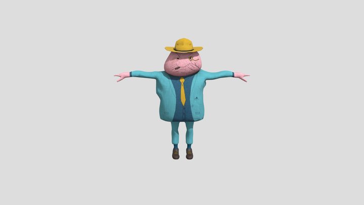 Mr Blob Fish The Fourth 3D Model