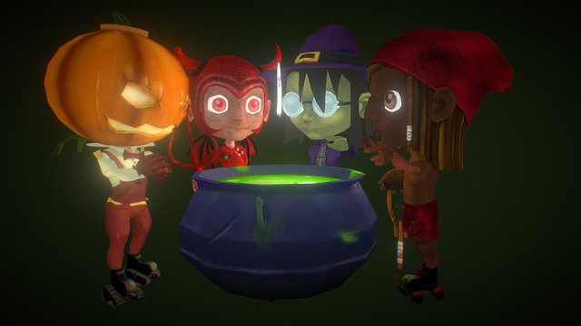 Halloween Sycko City 3D Model
