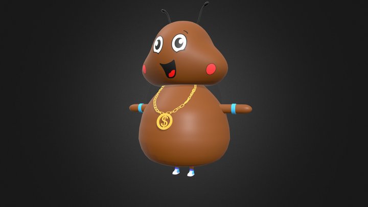 i am Ginger Character [ rigged ] 3D Model