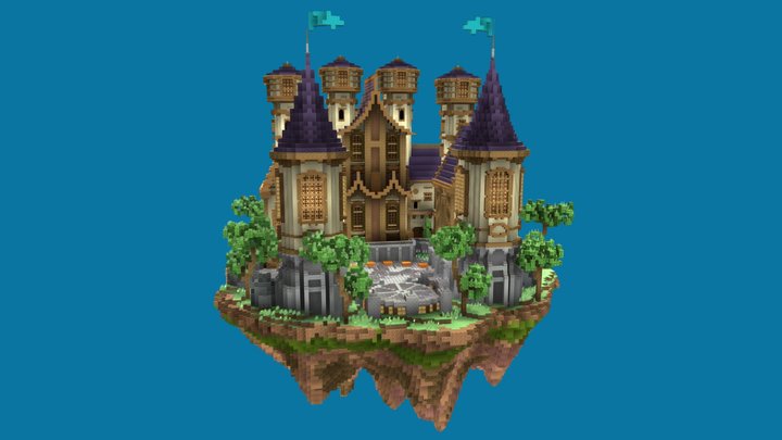 Castle Fantasy Lobby - BlockArtistry 3D Model
