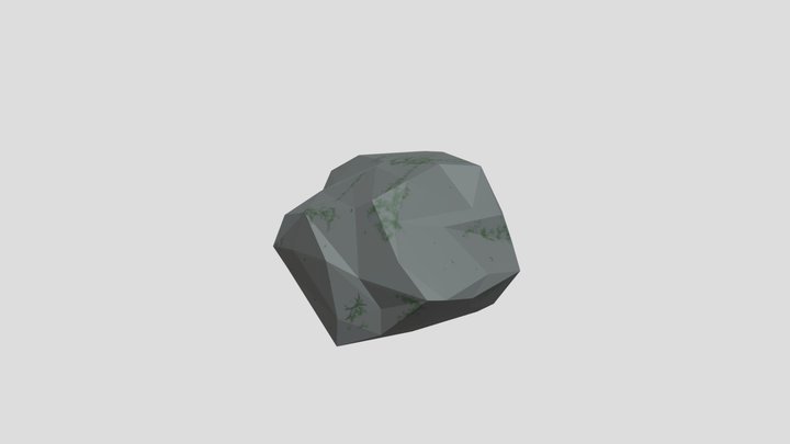 Low Poly Rock 3D Model