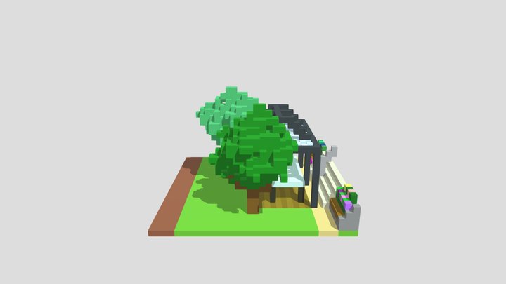 Famille garden 3D Model