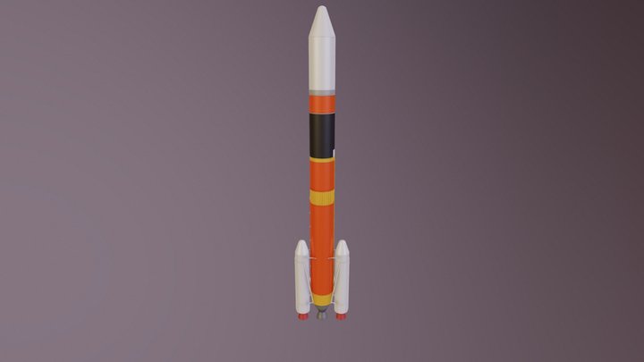 H-IIA Rocket 3D Model
