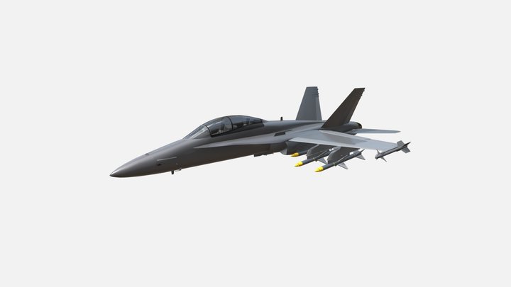 3d model F-18D 3D Model