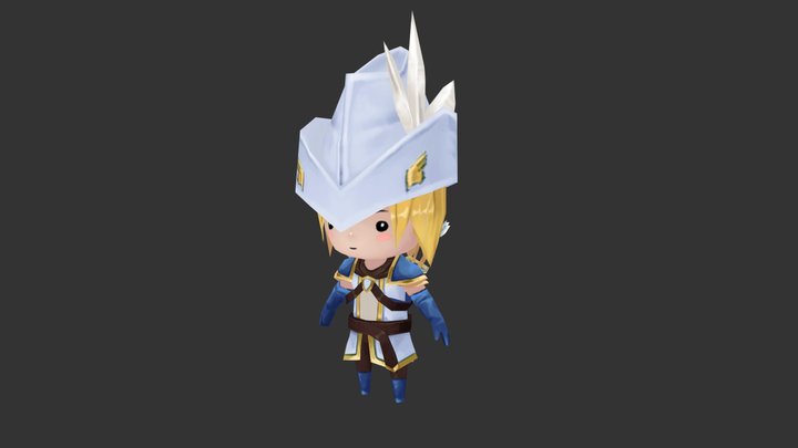 Archer with bow 3D Model
