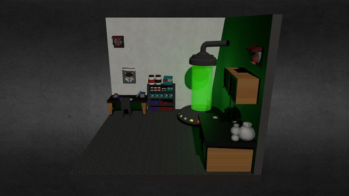 Isometric Room 3D Model