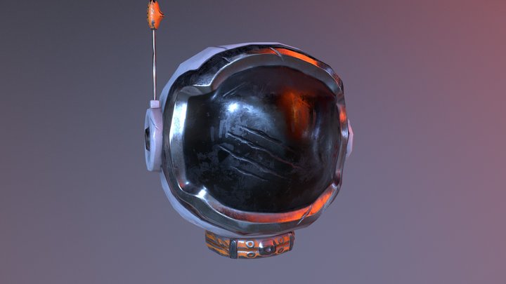 Space helmet ''Russians Vs Spacebears'' 3D Model