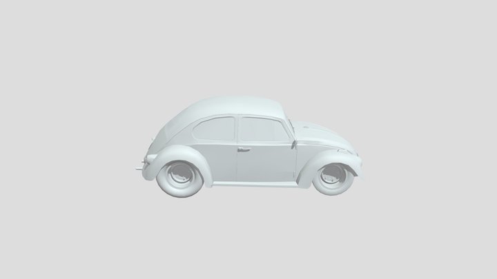 VW Split-Window Bug 1953 lowpoly for 3D-printing