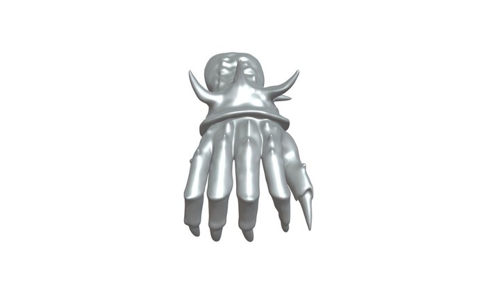 Fierce dragon claw with intricate scales 3D Model